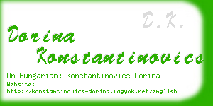 dorina konstantinovics business card